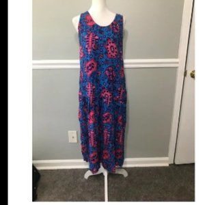 Retro Rainbow Jo Hawaii Tank Dress Sz M